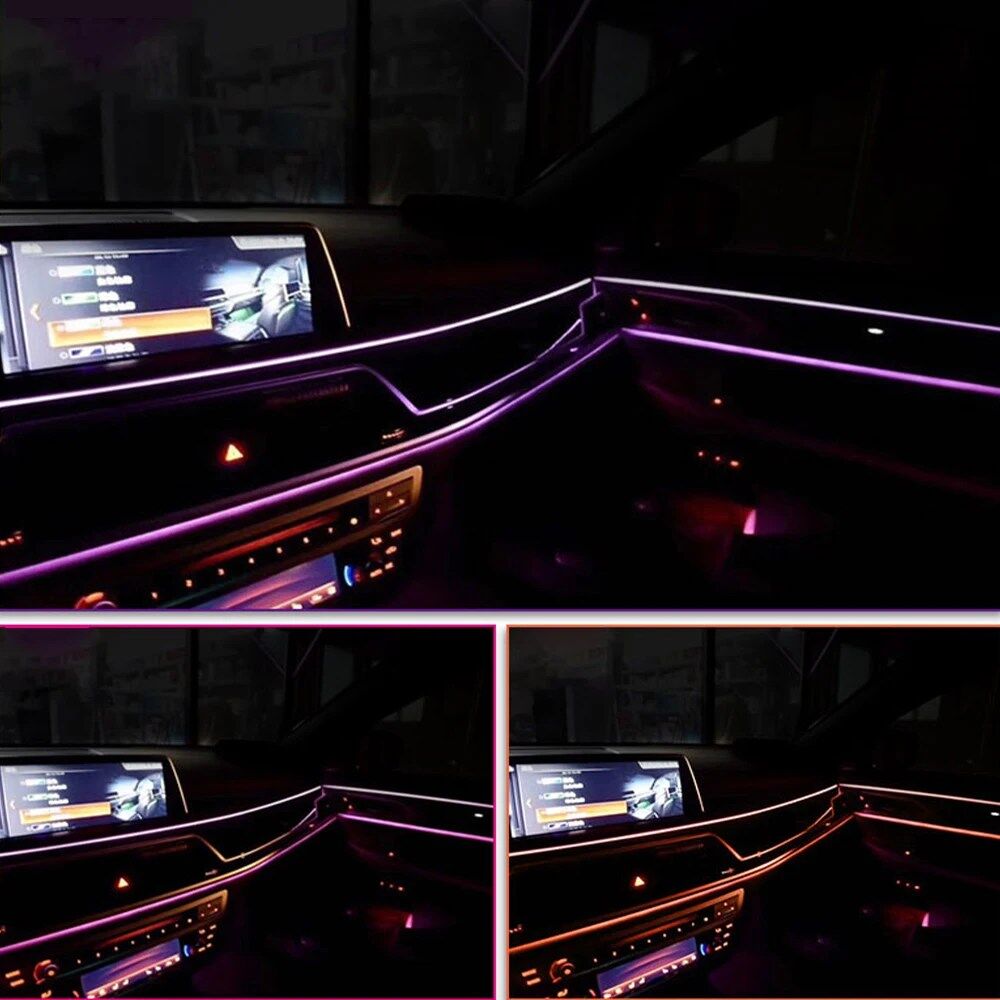 Bandes lumineuses LED décoratives pour l’intérieur de voiture (colleur aléatoire)