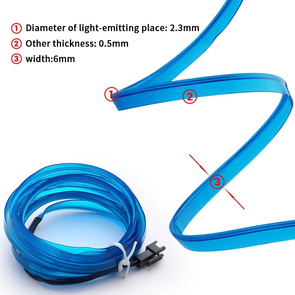 Bandes lumineuses LED décoratives pour l’intérieur de voiture (colleur aléatoire) thumbnail 3