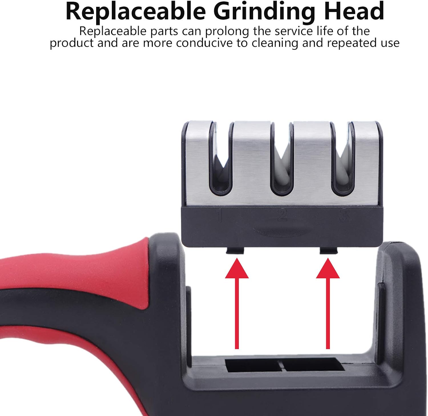 Aiguiseur de Couteaux de Cuisine 3 Étapes , Léger, Rapide et Antidérapant thumbnail 3