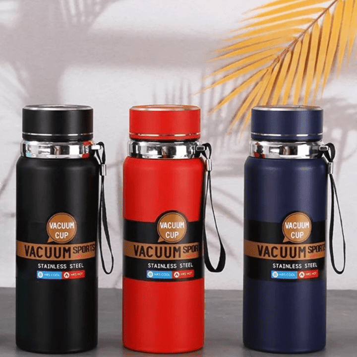 Gourde isotherme en acier inoxydable 600 ml pour sport et voyage (colleur aléatoire)