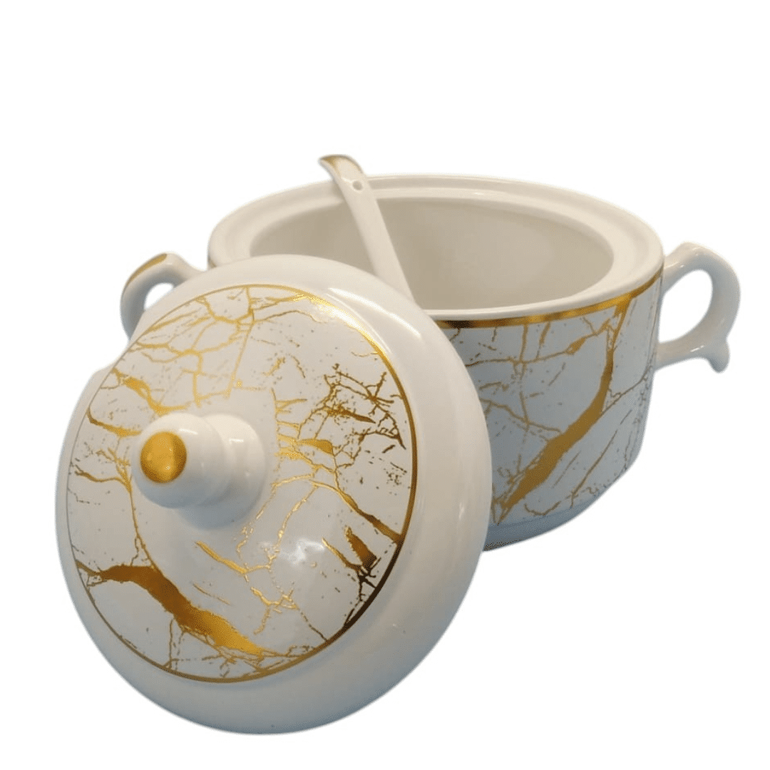 Set De Soupe 15 Pièces Avec Support En Métal Pour Un Service Élégant thumbnail 4