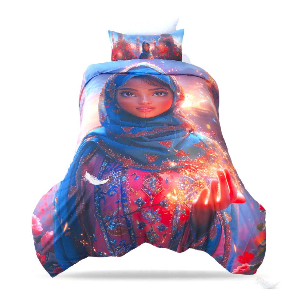 Housse de Couette Mystic Palace 1 Place (160x220 cm) + 1 Taies d’Oreiller  // Collection Ma Petite Princesse