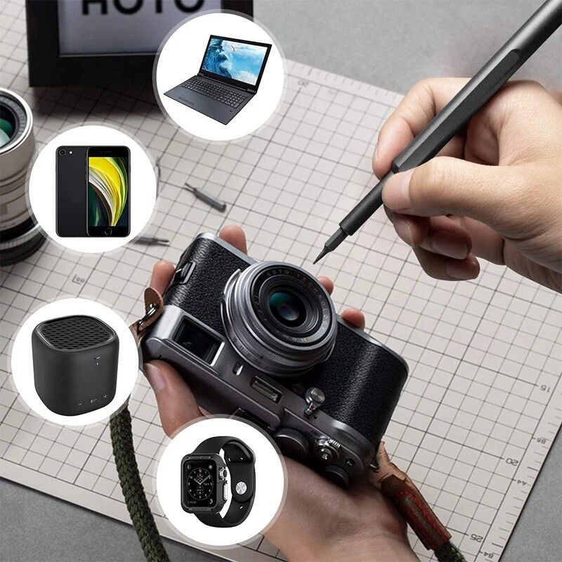 Ensemble de tournevis de précision 30 en 1 Multifonctionnel avec pince à épiler thumbnail 3