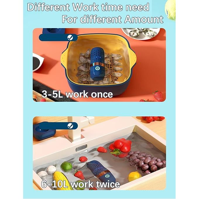 Lavez vos fruits et légumes en toute simplicité avec notre Machine à laver portable USB thumbnail 2