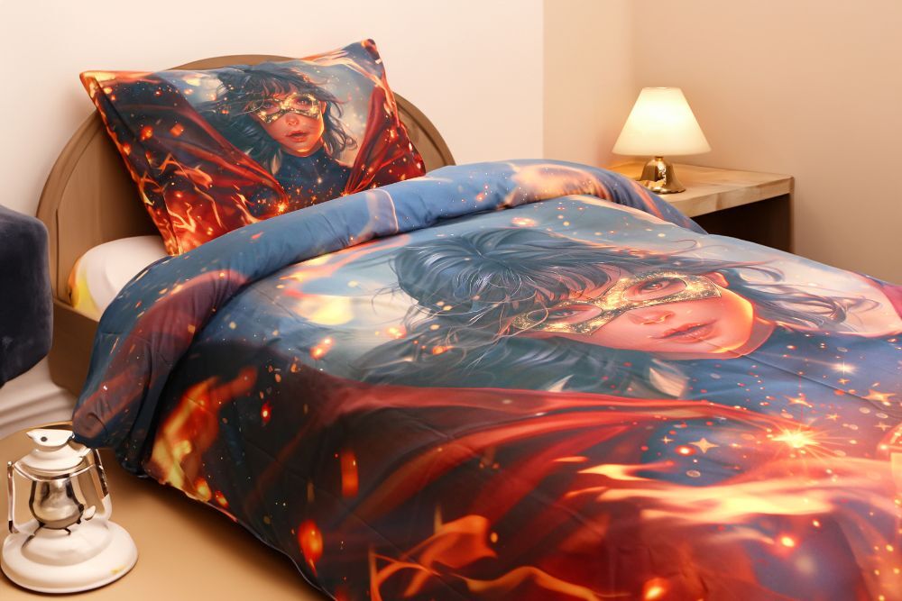 Housse de Couette Fille Gardienne de la Flamme - 1 Place - (160x220 cm) + 1 Taies d’Oreiller thumbnail 4