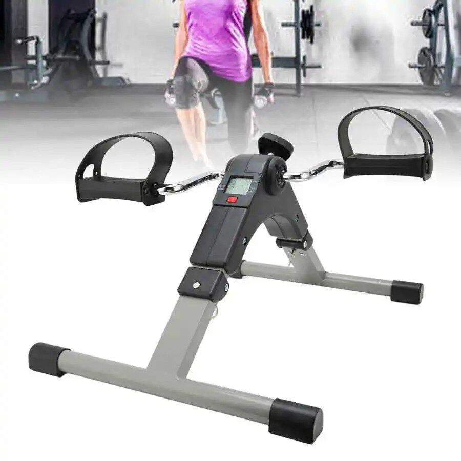 Mini Vélo d’Exercice Pliable avec Écran LCD pour Entraîner Les Jambes Bras