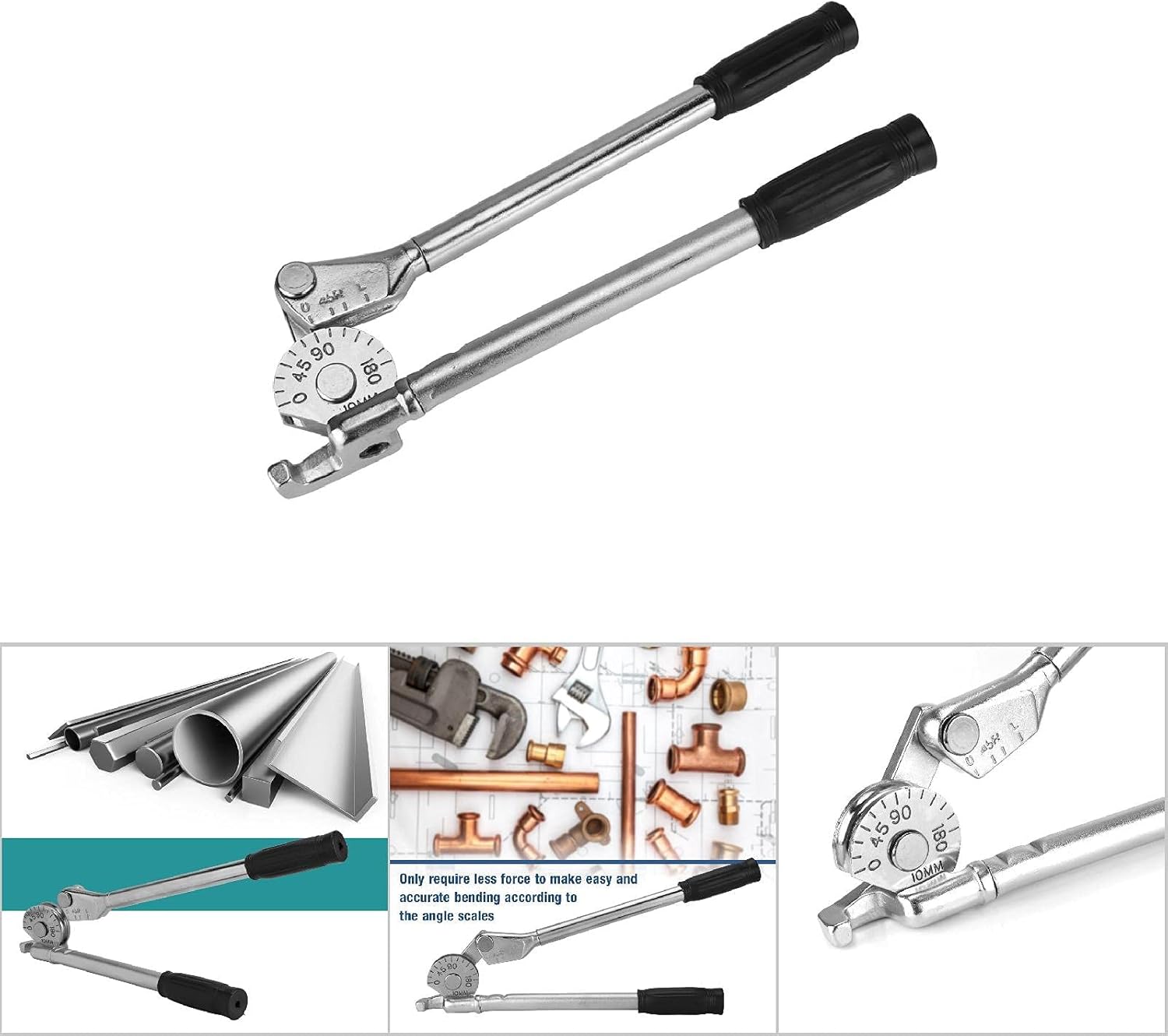 Plieuse Manuelle pour Tuyaux en Cuivre et Aluminium, Réglable de 0 à 180 Degrés