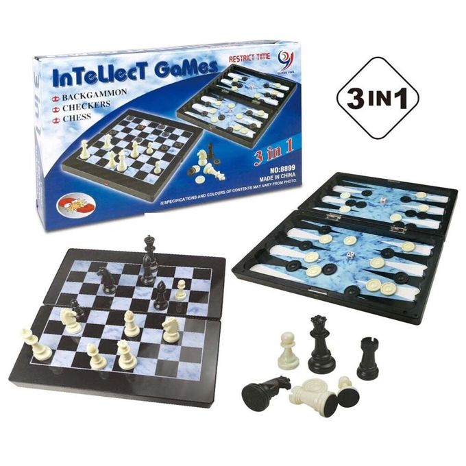 Découvrez l’ultime trio de stratégie Échecs Dames et Backgammon en un seul jeu magnétique 3 en 1