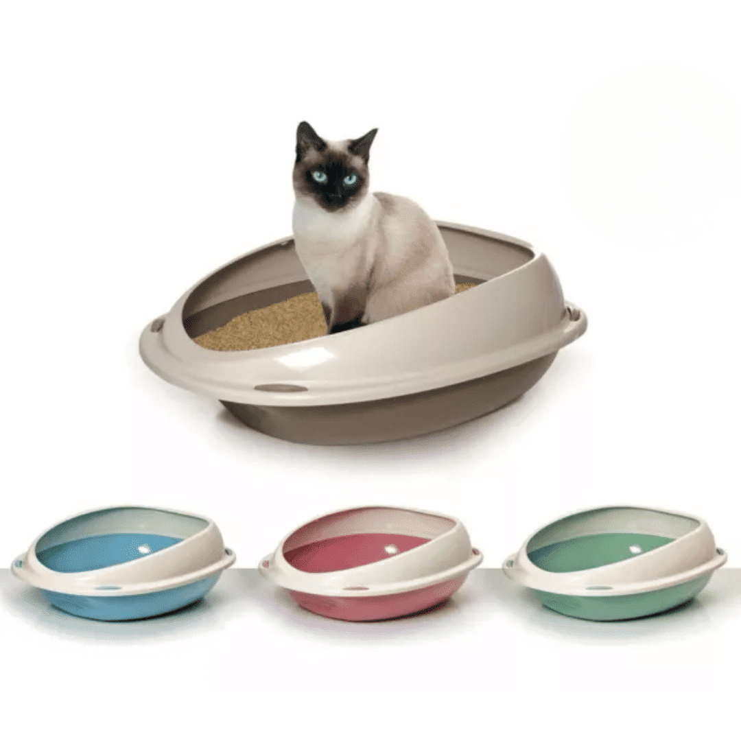 bac à Litière Ouverte pour Chats Anti-Projections de 57 cm (couleur aléatoire) thumbnail 1
