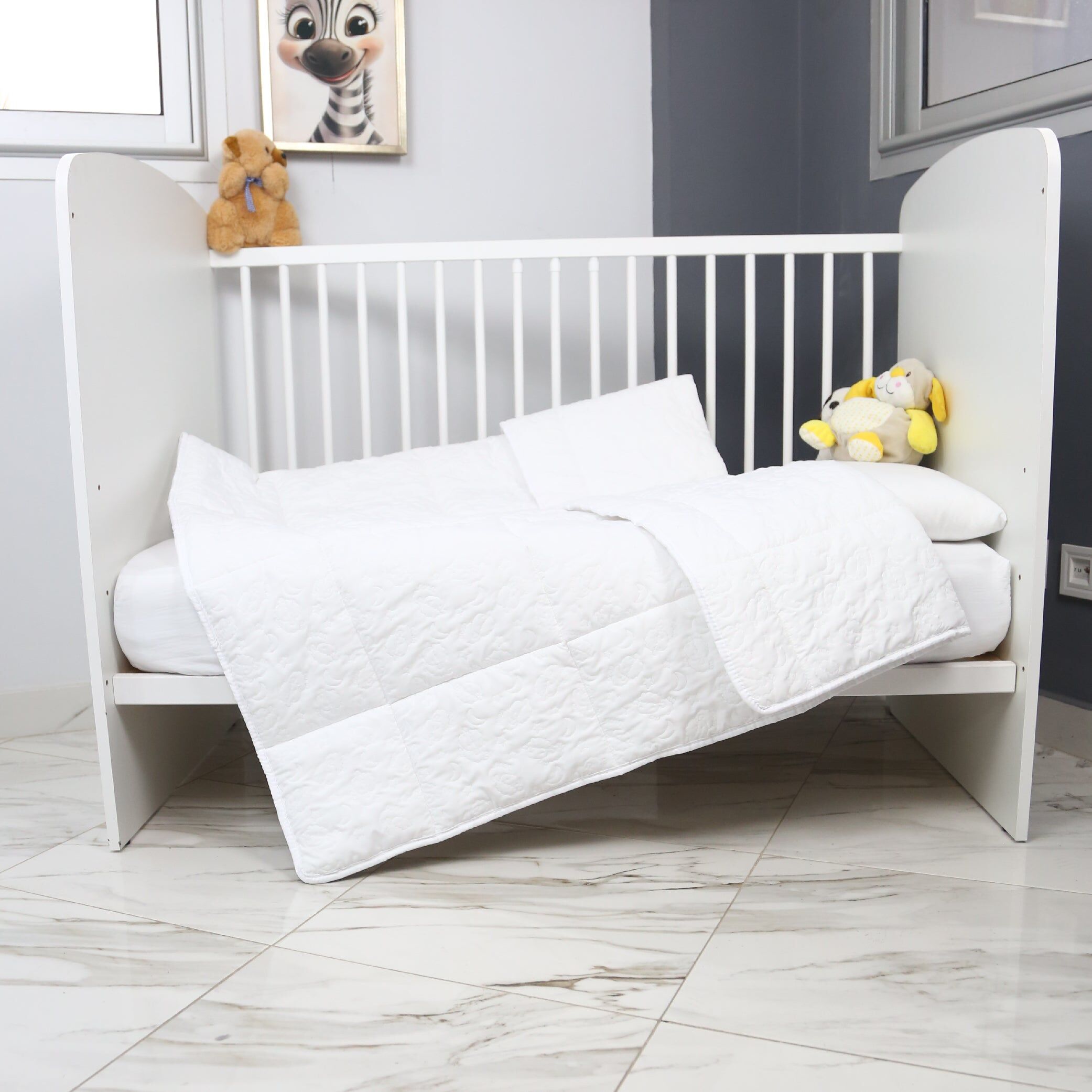 Couette Bébé Blanche Iberia (110x125 Cm) - C+++ Et Antiallergique thumbnail 1