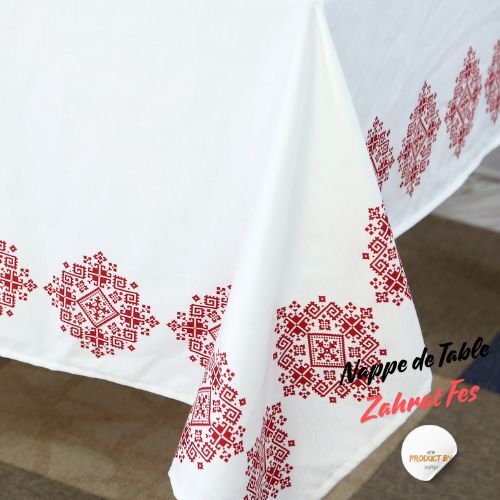 Nappe Zahrat Fès de la Collection Touches de Fès - Rouge