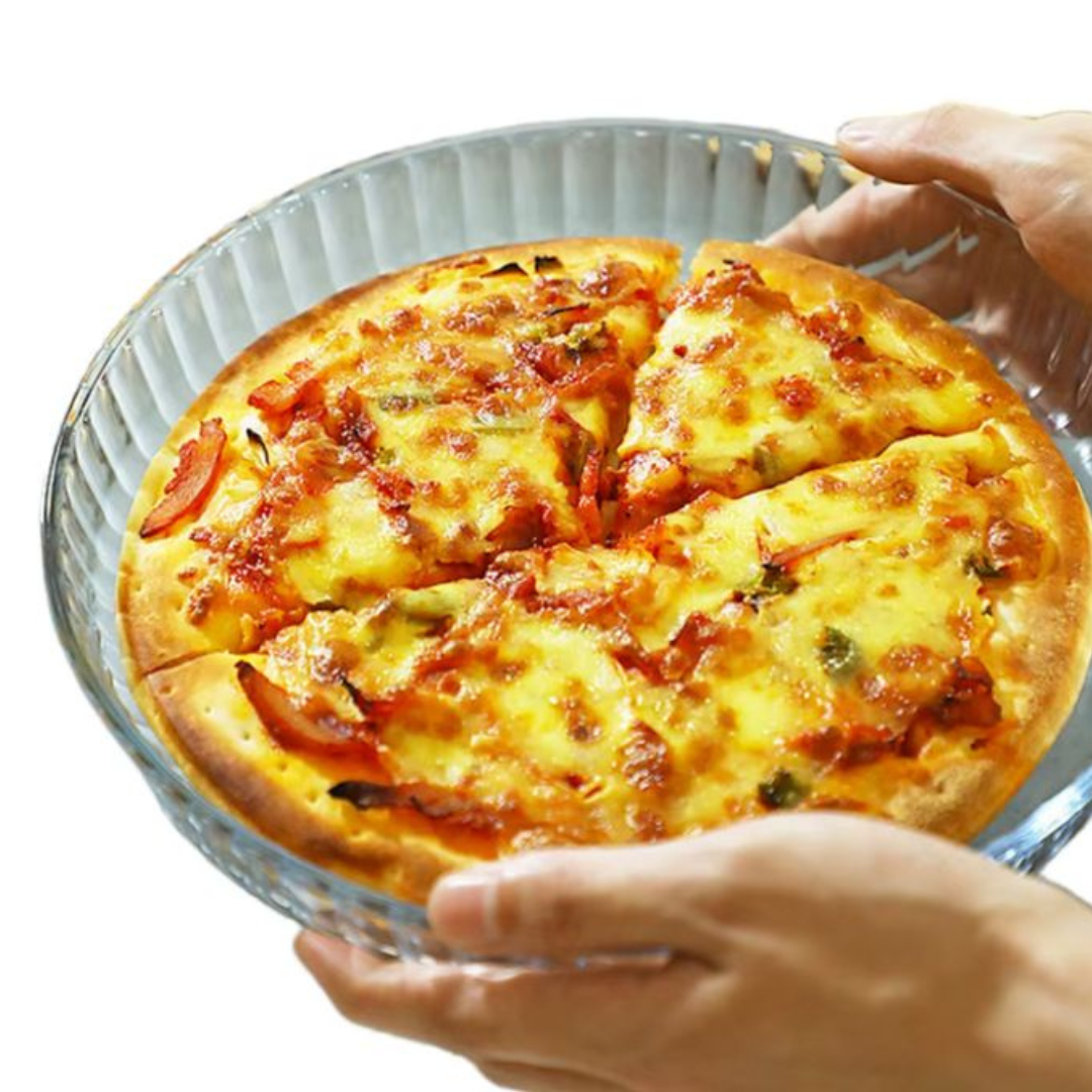 Ensemble de 2 plats ronds en verre, parfaits pour la cuisson au four et la conservation au congélateur thumbnail 2