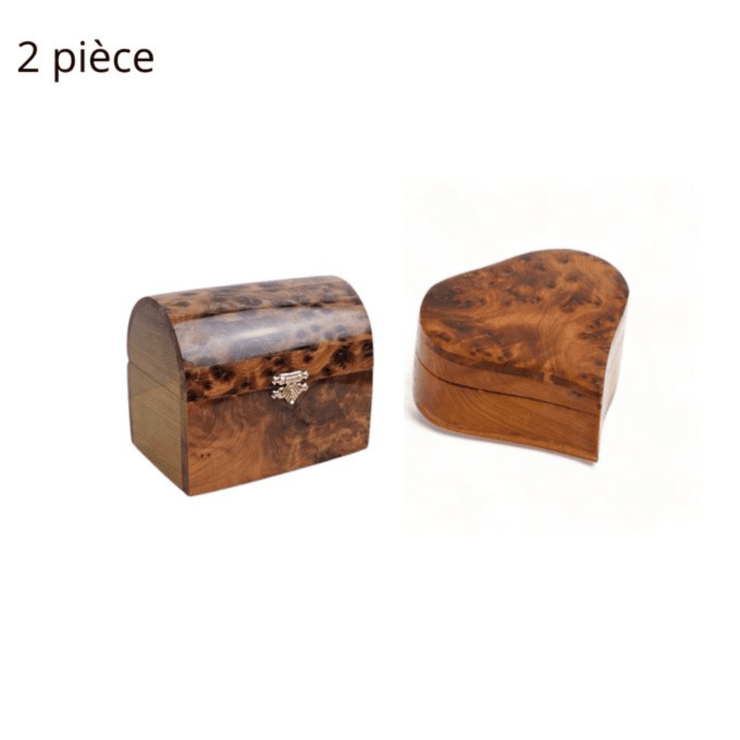 Coffret à bijoux et boîte en bois en forme de cœur, parfumée au cèdre. thumbnail 2
