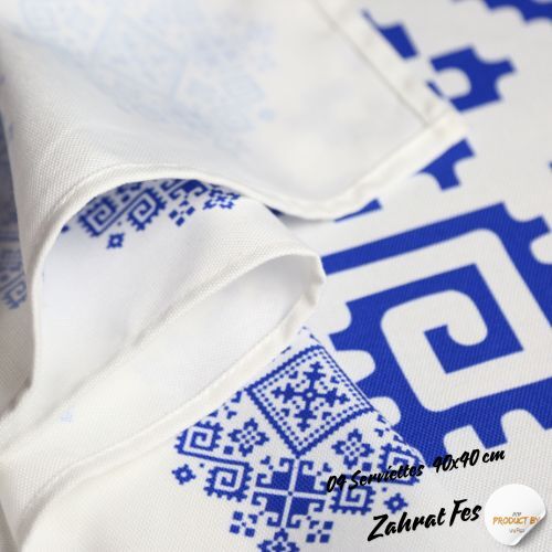 Nappe Zahrat Fès de la Collection Touches de Fès - Bleu thumbnail 4