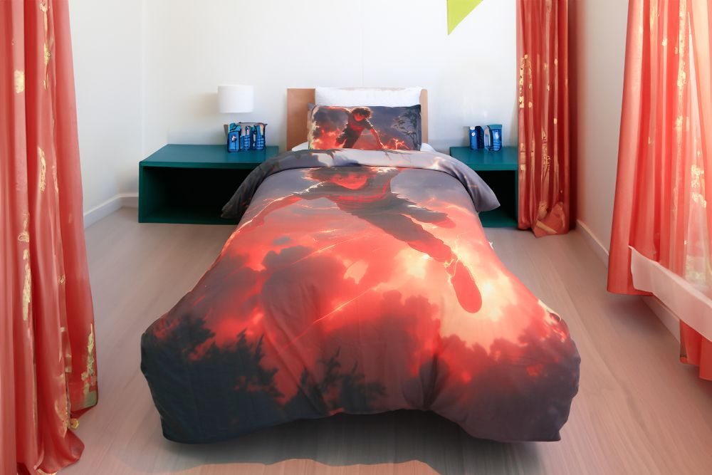 Housse de Couette Garçon Maître de Magma 1 Place - (160x220 cm) + 1 Taies d’Oreiller