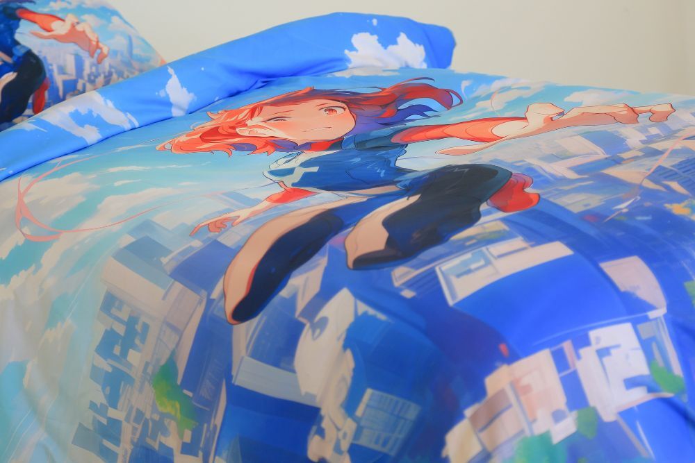 Housse de couette Fille Aventurière des Aires + 1TO - 1  Place (160x220 cm) - Collection Galaxie des Héros thumbnail 4