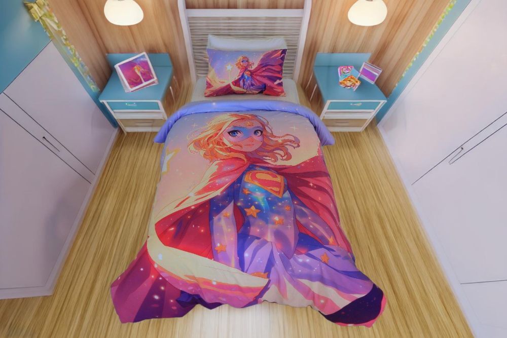 Housse de Couette Messagère du Cosmos 1 Place  (160x220 cm) + 1 Taies d’Oreiller thumbnail 3