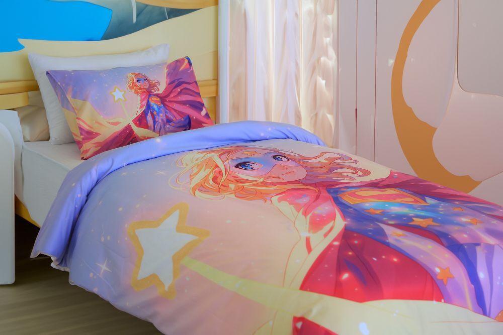 Housse de Couette Messagère du Cosmos 1 Place  (160x220 cm) + 1 Taies d’Oreiller thumbnail 4