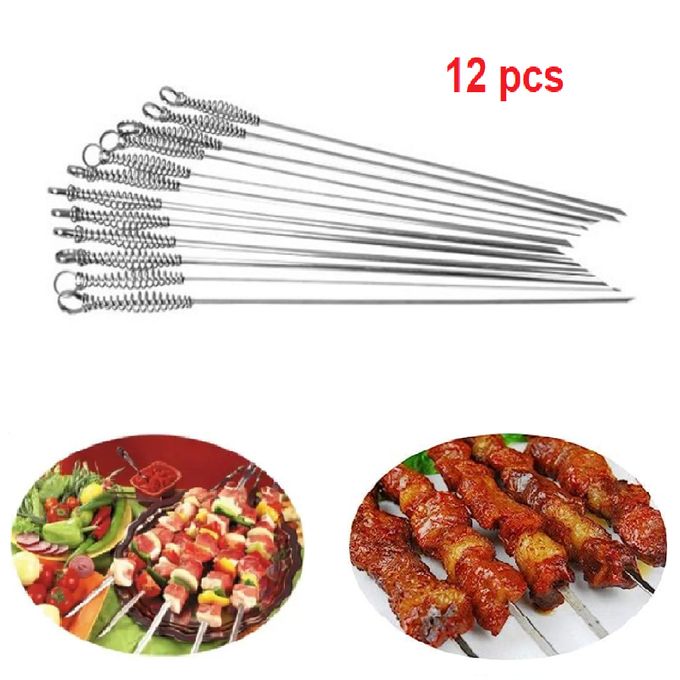 Ensemble de 12 Brochettes de Barbecue en Acier Inoxydable pour l’Eid al-Adha thumbnail 4