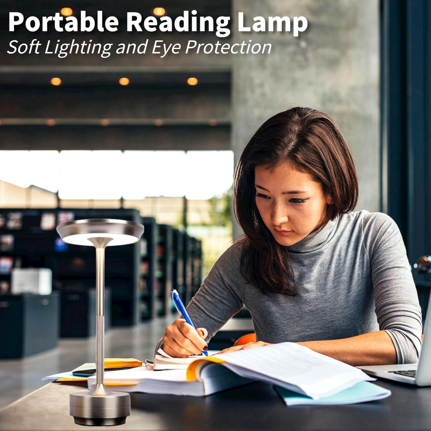 Lampe De Table Led Tactile Rechargeable – Chambre, Bureau, Salon, Lecture thumbnail 3