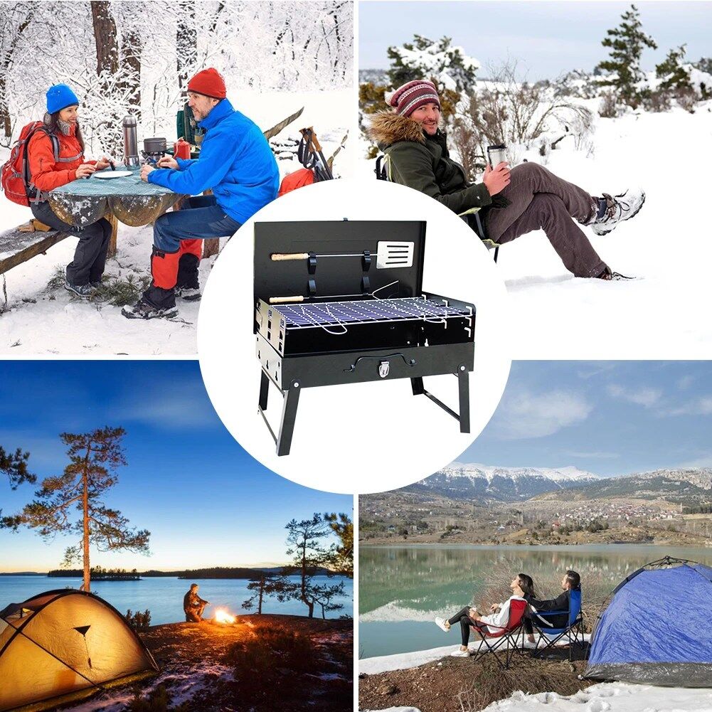 Barbecue portable au charbon de bois pour jardin, camping, pique-nique thumbnail 4