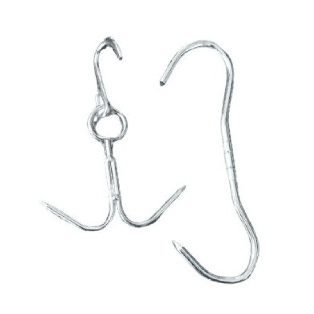 Pack de 2 Crochets en Acier Inoxydable pour Suspendre Viande et Volaille thumbnail 4