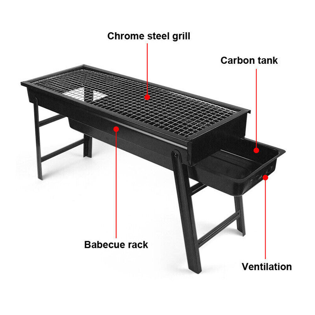 Barbecue À Charbon De Bois Portable Léger Pour Pique-niques En Plein Air thumbnail 4