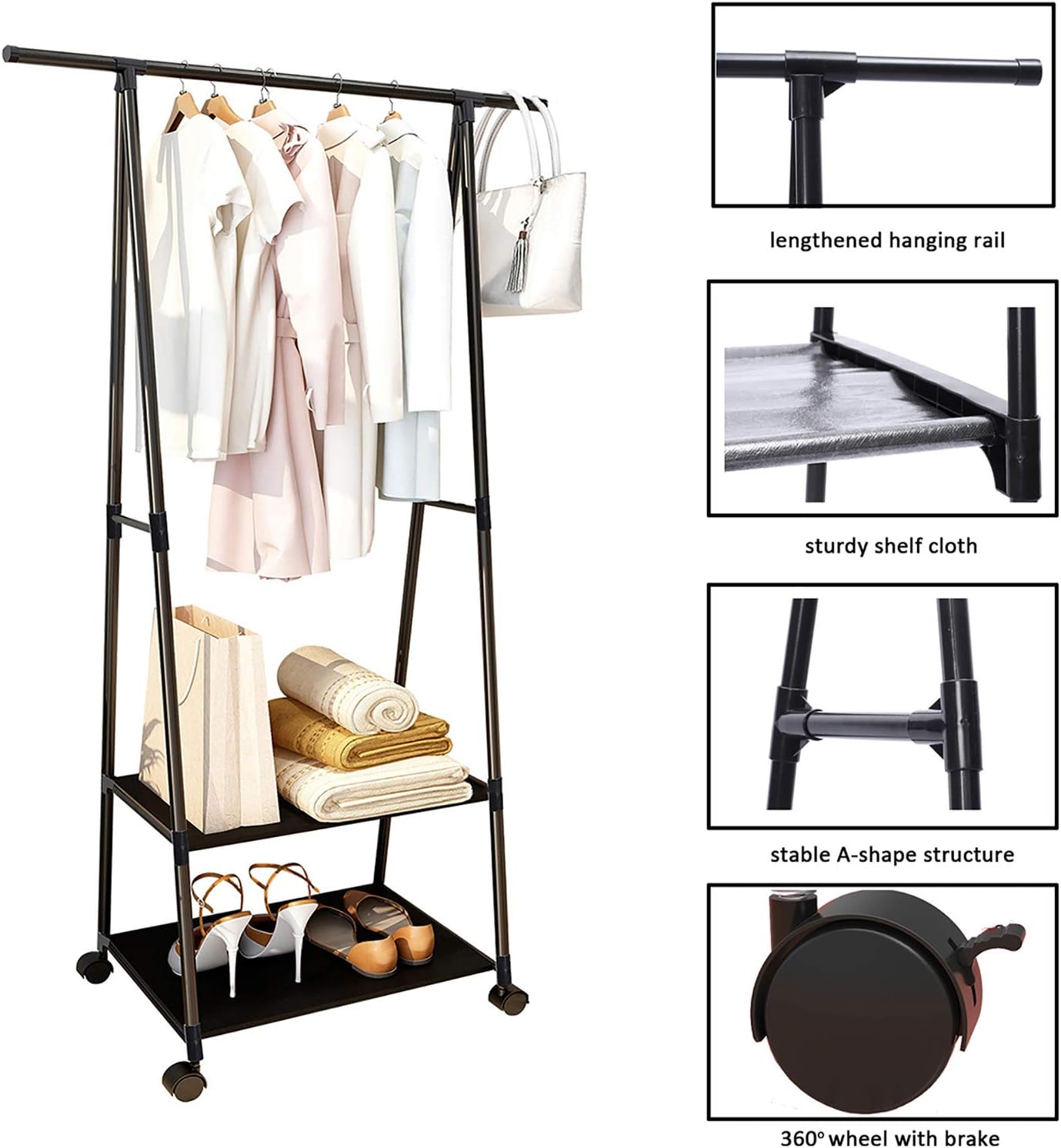 Optimisez l’espace avec notre Porte manteau Amovible Multifonctionnel pour un Dressing Organisé (colleur aléatoire) thumbnail 3