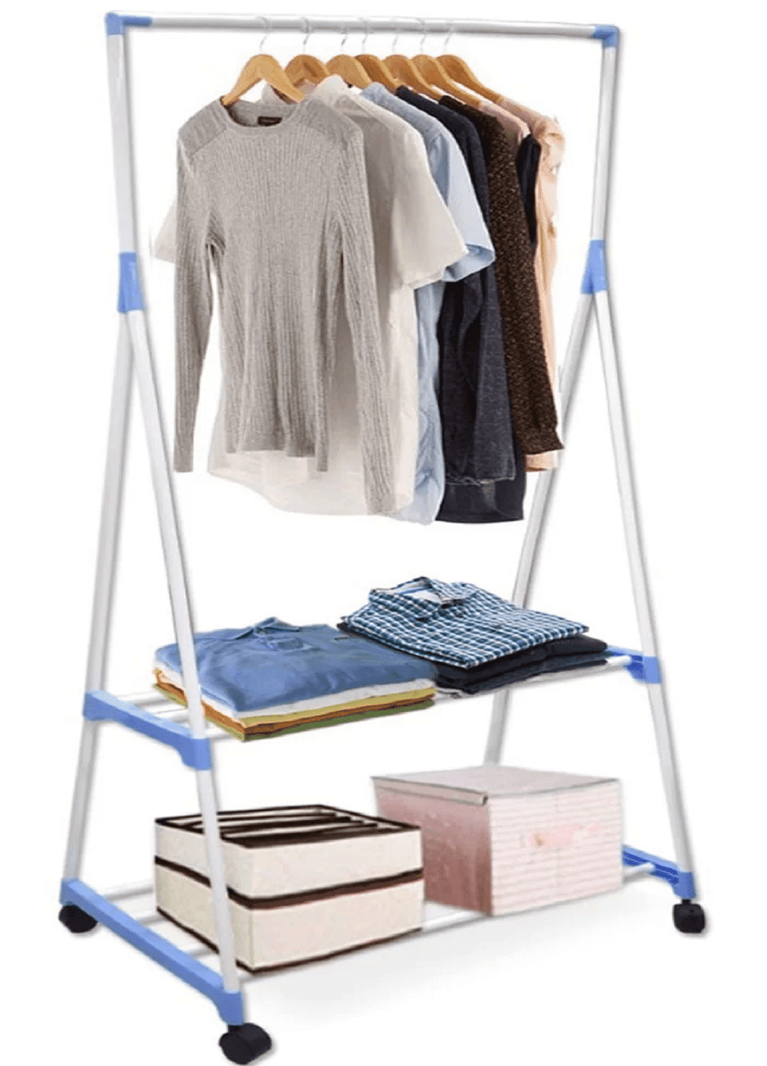 Portant à Vêtements avec Étagère Amovible, Porte-manteau