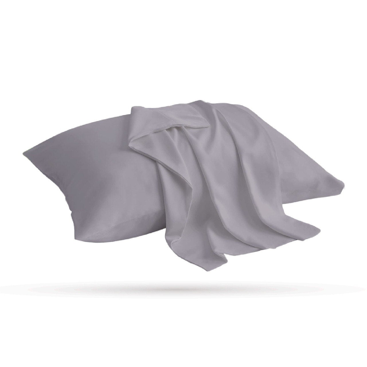 2 Taies d'oreiller Uni Gris Clair 50 x70 cm // Doux & Antiallergique thumbnail 4