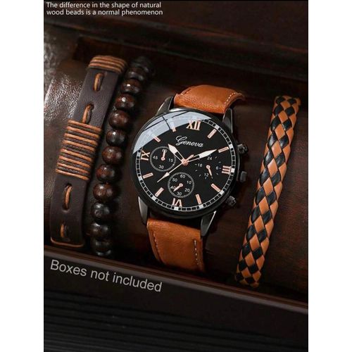 1 Piece Montre Homme Bracelet et 3 Pieces Set thumbnail 1