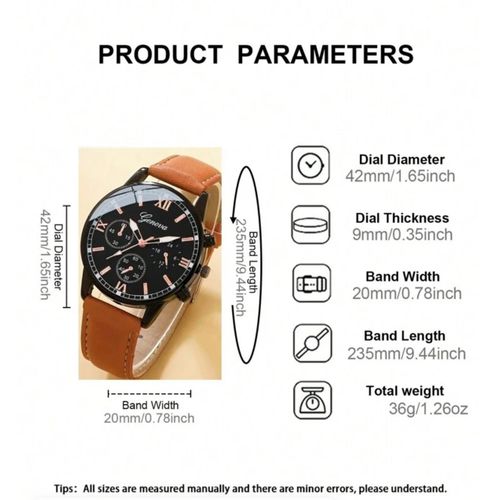 1 Piece Montre Homme Bracelet et 3 Pieces Set thumbnail 3