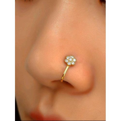 Piercing nez en zircone cubique pour femmes en acier inoxydable