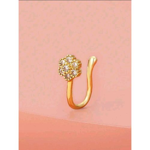 Piercing nez en zircone cubique pour femmes en acier inoxydable