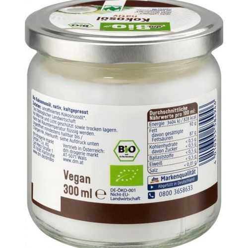 Coco Oil 300ml, huile de coco BIO 100% authentique made in Germany