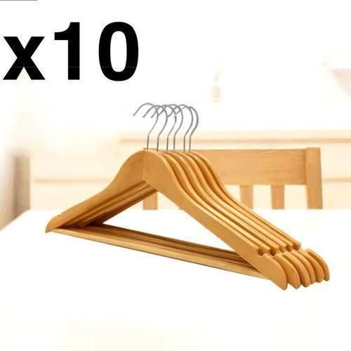 PACK 10 Ensemble cintres en bois pour armoires .