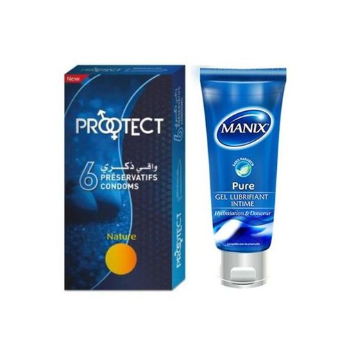 6 Preservative et Gel Lubrifiant Intime Nature, Douceur extreme 80ml