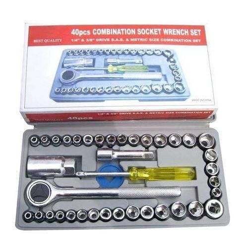 Kit d'outils AIWA 40 pièces (boîte incluse) Ensemble de clés à douille combinées Clés à douille pour réparation ou entretien précis