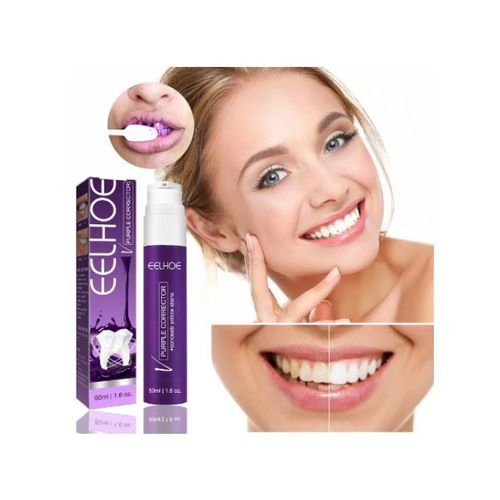 Gel de blanchiment des dents violet, dentifrice, élimination des taches, 50ml