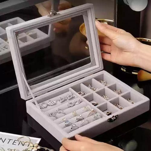 Boîte de rangement portable pour de bijoux-Organisateur de bijoux-Rangement de bijoux-Stockage de bijoux