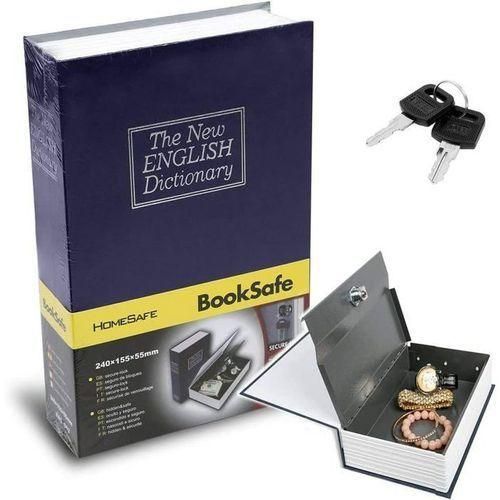 Boîte Coffre-fort en métal en Forme de Livre avec Verrou et clé, Faux livre