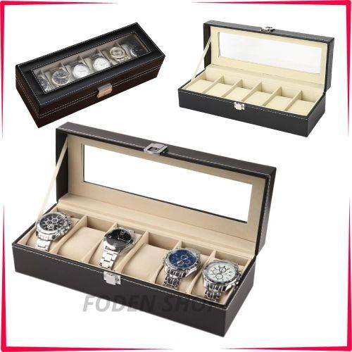 Boite de rangement pour 6 montres, Présentoir montre, Coffret montres, Boite bijoux, montre-bracelet