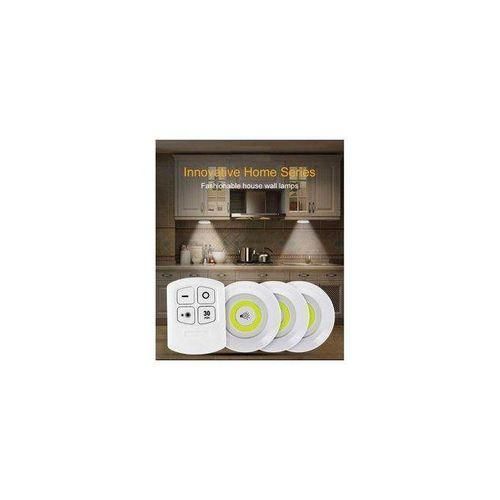 Pack 3 lampe COB LED Night Light sans fil pour armoire avec télécommande