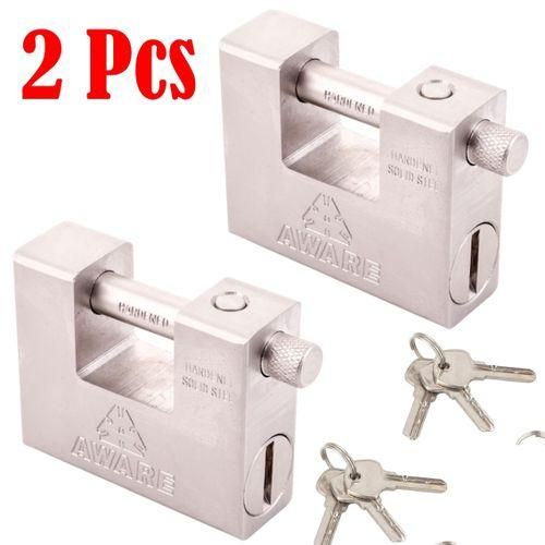 2 Cadenas porte de sécurité blindée, Cadenas en laiton massif, serrure de porte
