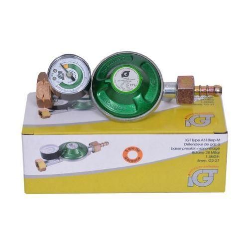 Détendeur à gaz / Dispositif de sécurité avec manomètre