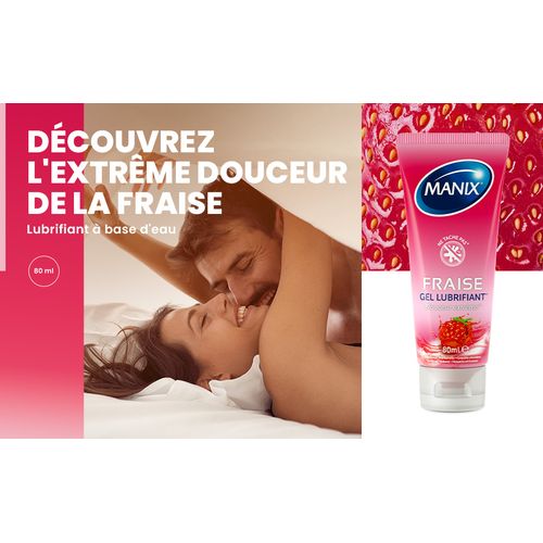 Gel Lubrifiant Intime Fraise, Douceur extreme 80ml