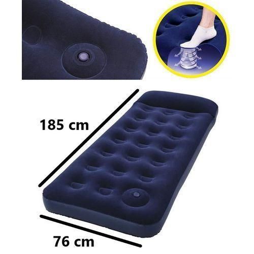 Matelas gonflable 1 place avec pompe à pied intégrée 185 x 76 cm
