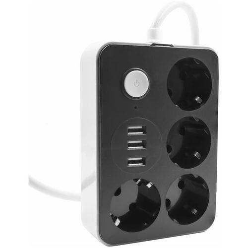 Multiprise intelligente prise, adaptateur de chargeur, 3 USB, 4 prises