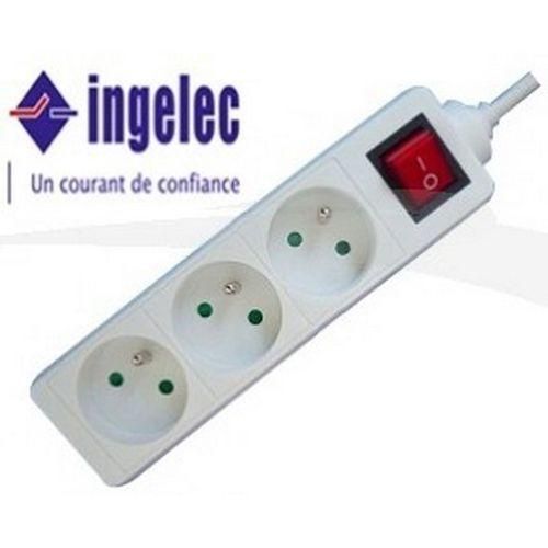 Rallonge Multi-Prises - 3 Ports 2P+Terre 1.5m - Blanc