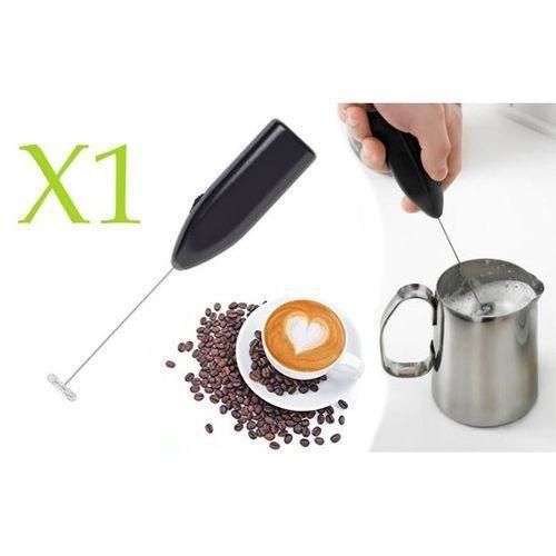 Mini mixeur plongeant à café ou lait batteur noir portable mini cramer crémier